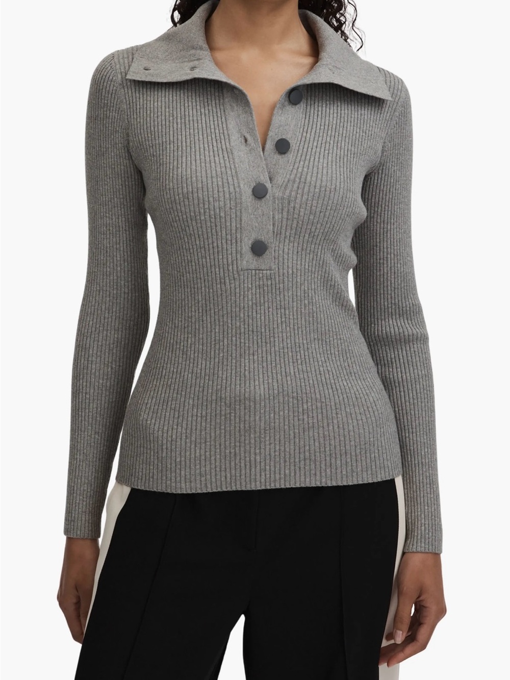 REISS Maia Ribbed Cardigan L
